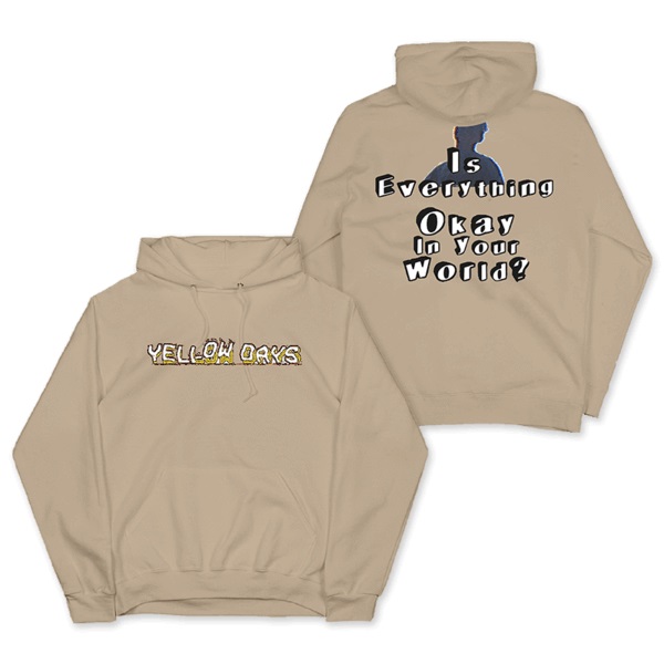 YELLOW DAYS / イエロー・デイズ / IS EVERYTHING OKAY BEIGE PULLOVER HOOD (M)