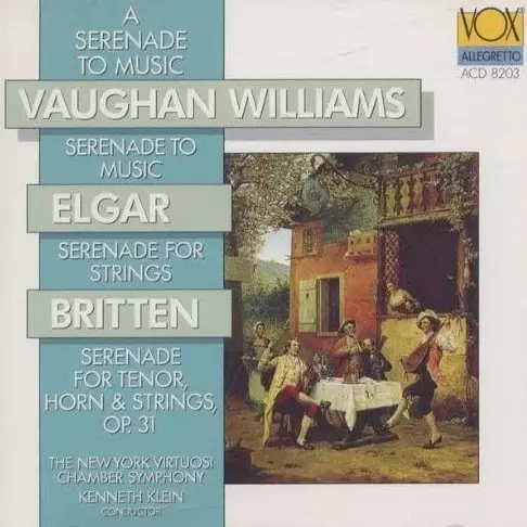 KENNETH KLEIN / ケネス・クライン / V-WILLIAMS, ELGAR & BRITTEN: SERENADES