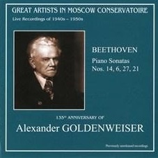 ALEXANDER GOLDENWEISER / アレクサンドル・ゴリデンヴェイゼル / BEETHOVEN: PIANO SONATAS NOS.6,14,21 & 27