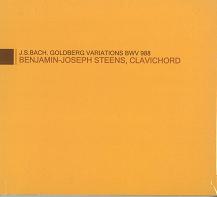 BENJAMIN-JOSEPH STEENS / ベンヤミン=ヨーゼフ・シュテーンス / J.S.BACH:GOLDBERG VARIATIONS / バッハ:ゴルトベルク変奏曲 BWV 988