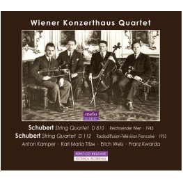 WIENER KONZERTHAUS QUARTETT / ウィーン・コンツェルトハウス四重奏団  / SCHUBERT: STRING QUARTETS NOS.14 & 8