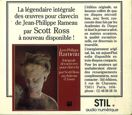 SCOTT ROSS / スコット・ロス / Jean-Philippe Rameau:Inte'grale des oeuvres pour clavecin
