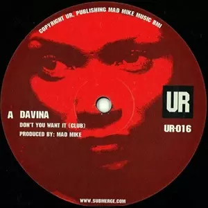 洋楽 Mad Mike !! Davina - Don't You Want It DON'T YOU WANT IT/DAVINA/ダヴィーナ/1992年MAD MIKEプロデュース
