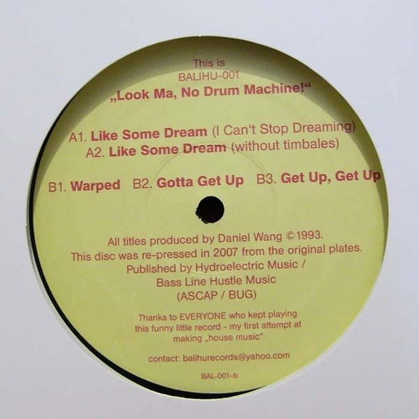 DANIEL WANG / ダニエル・ウォン / Look Ma No Drum Machine EP