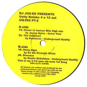 DJ JUS-ED / Unity Kolabo (4X12"+Mixcd)