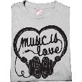 UBIQUITY APPAREL / Music Is Love T-Shirts(Heather:S)