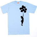 BANKSY / Balloons T-Shirt (Light Blue) / Mens:L