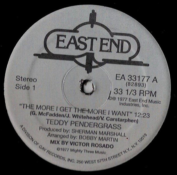 TEDDY PENDERGRASS / テディ・ペンダーグラス / MORE I GET, THE MORE I WANT (VICTOR ROSADO CLASSIC NYC 12" MIX)