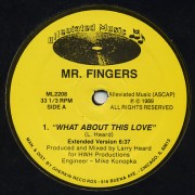 MR.FINGERS / ミスター・フィンガーズ / What About This Love