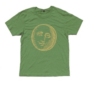 MISTER SATURDAY T-SHIRT / Green / Yellow Moon Size:XL