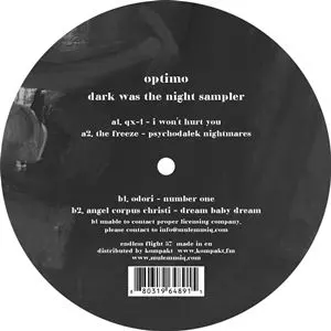 OPTIMO / オプティモ / DARK WAS THE NIGHT SAMPLER