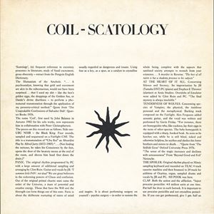 SCATOLOGY/COIL/コイル｜ROCK / POPS / INDIE｜ディスクユニオン・オンラインショップ｜diskunion.net