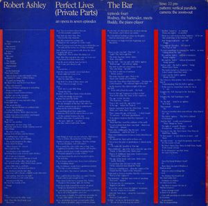 ROBERT ASHLEY / ロバート・アシュリー / PERFECT LIVES (PRIVATE PARTS): THE BAR