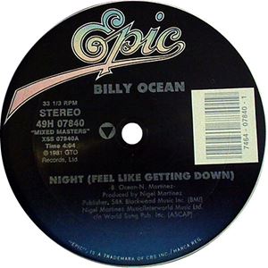 BILLY OCEAN / ビリー・オーシャン / NIGHT (FEEL LIKE GETTING DOWN) / STAY THE NIGHT
