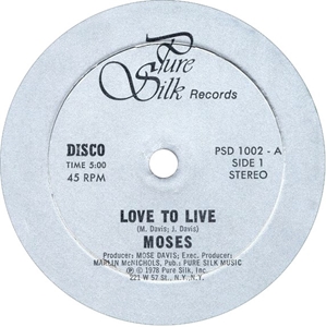 MOSE DAVIS / モース・デイビス / LOVE TO LIVE / SOMETHING ABOUT YOU