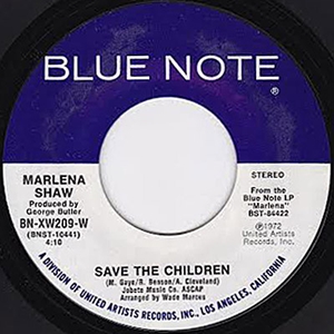 MARLENA SHAW / マリーナ・ショウ / LAST TANGO IN PARIS / SAVE THE CHILDREN (7")