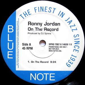 RONNY JORDAN / ロニー・ジョーダン / ON THE RECORD (PROMO) (12")