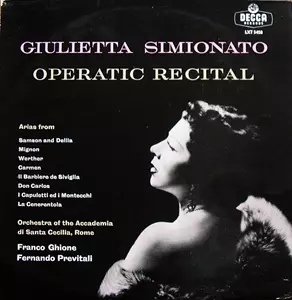 GIULIETTA SIMIONATO / ジュリエッタ・シミオナート / OPERATIC RECITAL