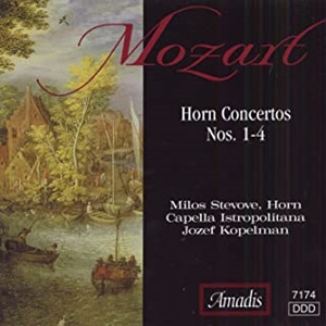 MILOS STEVOVE / MOZART: HORN CONCERTS NOS.1-4