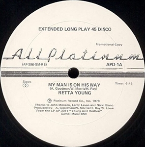 RETTA YOUNG / レッタ・ヤング / MY MAN IS ON HIS WAY