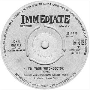 JOHN MAYALL & THE BLUESBREAKERS / ジョン・メイオール&ザ・ブルースブレイカーズ / I'M YOUR WITCHDOCTOR