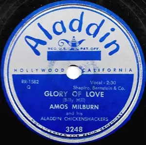 AMOS MILBURN / エイモス・ミルバーン / GLORY OF LOVE (78RPM)