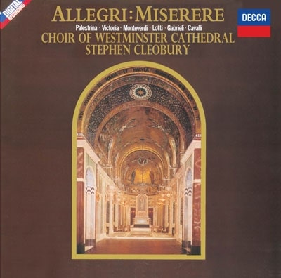 STEPHEN CLEOBURY / スティーヴン・クレオバリー / アレグリ: ミゼレーレ / ルネサンス宗教曲集