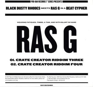RAS G / ラス・G / BLACK DUSTY RHODES MEETS RAS G IN A BEAT CYPHER 7"