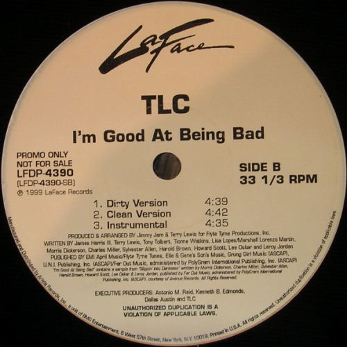 Tlc I'm Good At Being Bad Lyrics I'M GOOD AT BEING BAD 12"/TLC｜HIPHOP/R&B｜ディスクユニオン･オンラインショップ｜diskunion.net
