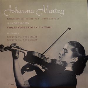 JOHANNA MARTZY / ヨハンナ・マルツィ / メンデルスゾーン: ヴァイオリン協奏曲 / ベートーヴェン: ロマンスNO.1&NO.2