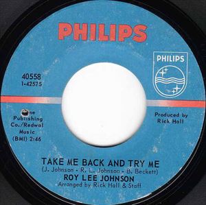 Take Me Back And Try Me Roy Lee Johnson ロイ リー ジョンソン Soul Blues Gospel ディスクユニオン オンラインショップ Diskunion Net