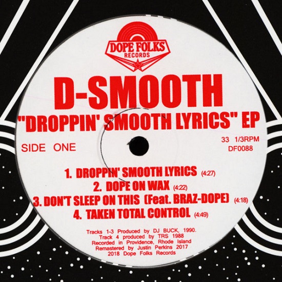 D-SMOOTH / DROPPIN' SMOOTH LYRICS EP