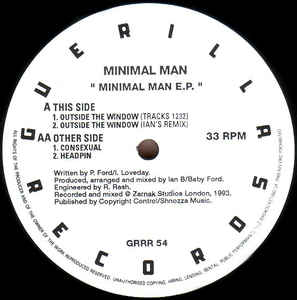 MINIMAL MAN (BABY FORD/EON) / MINIMAL MAN E.P.