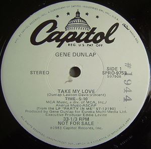 GENE DUNLAP / ジーン・ダンラップ / TAKE MY LOVE