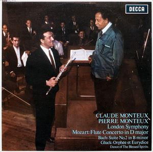 CLAUDE MONTEUX / クロード・モントゥー / MOZART/BACH/GLUCK: FLUTE CONCERTO IN D MAJOR / SUITE NO.2 IN B MINOR / ORPHEE ET EURYDICE