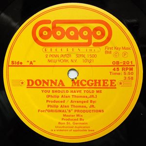 DONNA MCGHEE / ドナ・マッギー / YOU SHOULD HAVE TOLD ME