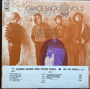 GRACE SLICK & THE GREAT SOCIETY / VOL.2 HOW IT WAS COLLECTORS ITEM