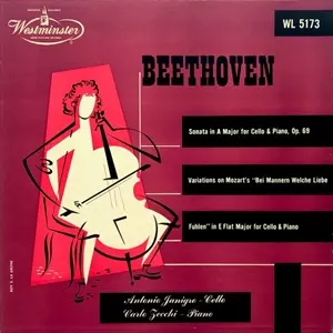 ANTONIO JANIGRO / アントニオ・ヤニグロ / BEETHOVEN: SONATA FOR CELLO AND PIANO IN A MAJOR, OP. 69 / VARIATIONS ON MOZART'S "BEI MANNERN WELCHE LIEBE FUHLEN" IN E FLAT MAJOR FOR CELLO AND PIANO