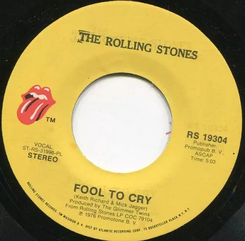 The Rolling Stones Fool to Cry イタリア盤レコード Rolling Stones – Fool To Cry – Vinyl (7