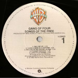 GANG OF FOUR / ギャング・オブ・フォー / SONGS OF THE FREE