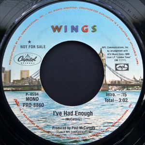 WINGS / ウィングス / I'VE HAD ENOUGH