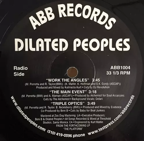 DILATED PEOPLES / ダイレイテッド・ピープルズ / WORK THE ANGLES