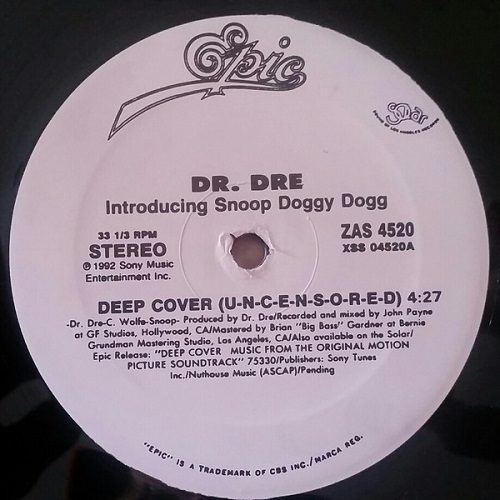 DR. DRE / ドクター・ドレー / DEEP COVER (REISSUE)