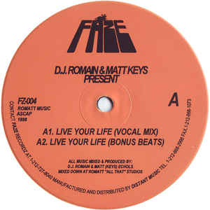 DJ ROMAIN / LIVE YOUR LIFE / PIANO MAN (GET READY)
