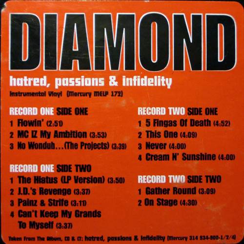 DIAMOND D / ダイアモンド・D / HARTED, PASSIONS & INFIDELITY INST "2LP"