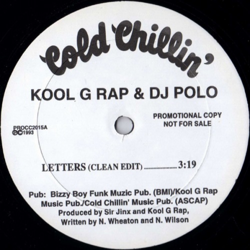 KOOL G RAP & DJ POLO / クール・G・ラップ&DJポロ / LETTERS 12" (PROMO)