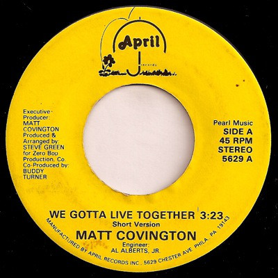 MATT COVINGTON / マット・コヴィントン / WE GOTTA LIVE TOGETHER