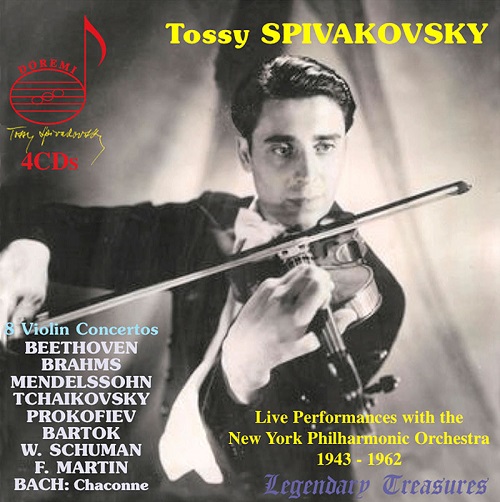 TOSSY SPIVAKOVSKY / トッシー・スピヴァコフスキー / LEGENDARY TRESURES; 8 VIOLIN CONCERTOS & CHACONNE