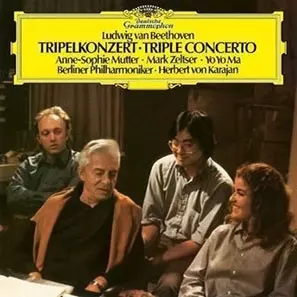 ANNE-SOPHIE MUTTER, MARK ZELTSER, YO-YO MA & HERBERT VON KARAJAN / アンネ=ゾフィー・ムター、マルク・ツェルツァー、ヨーヨー・マ、ヘルベルト・フォン・カラヤン / BEETHOVEN: TRIPLE CONCERTO (LP)