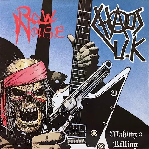 RAW NOISE : CHAOS UK / SPLIT (LP)